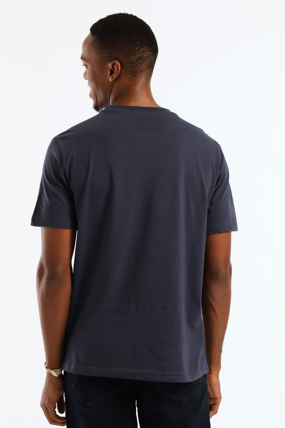 Detail Background Graphic Tee - Navy