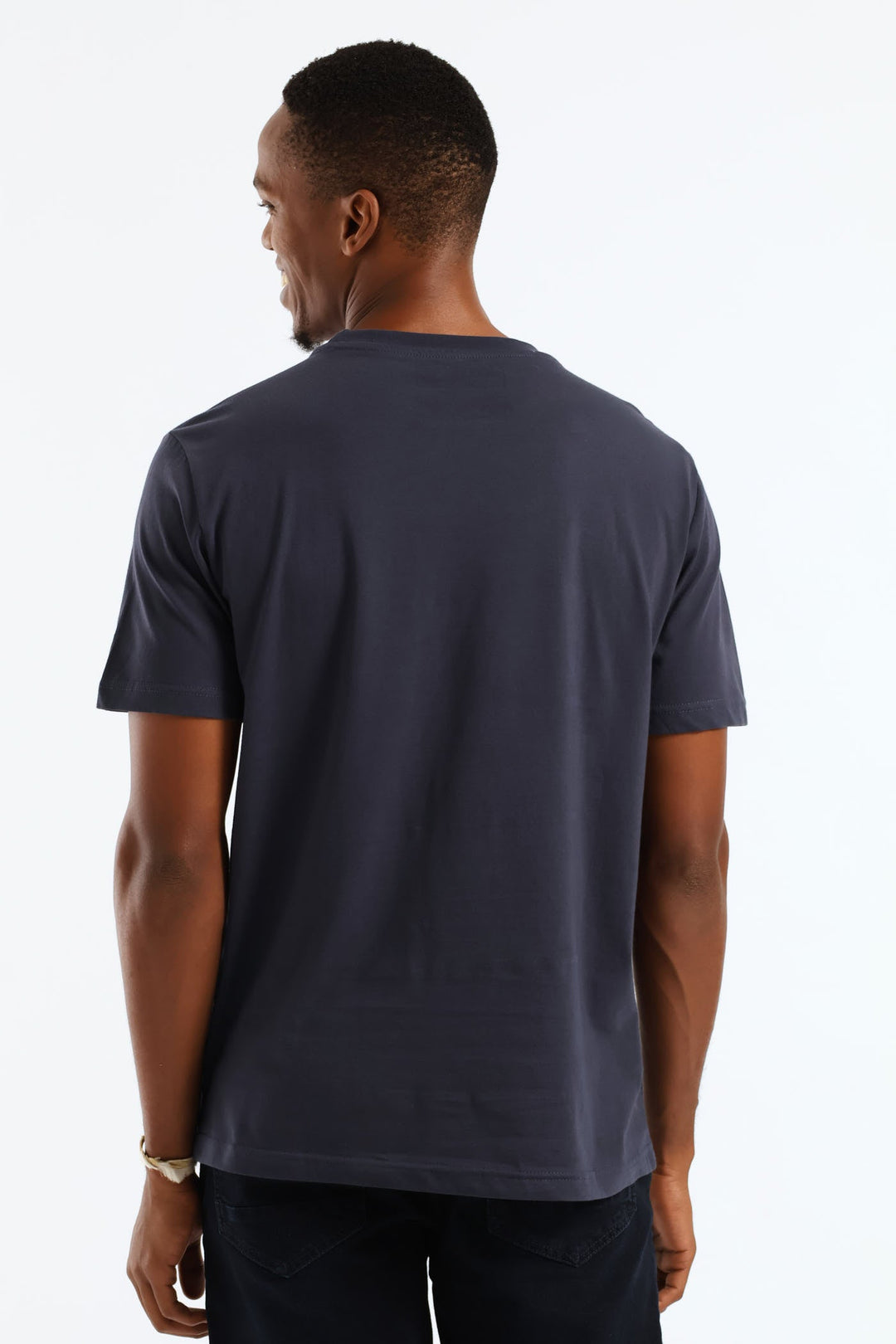 Detail Background Graphic Tee - Navy