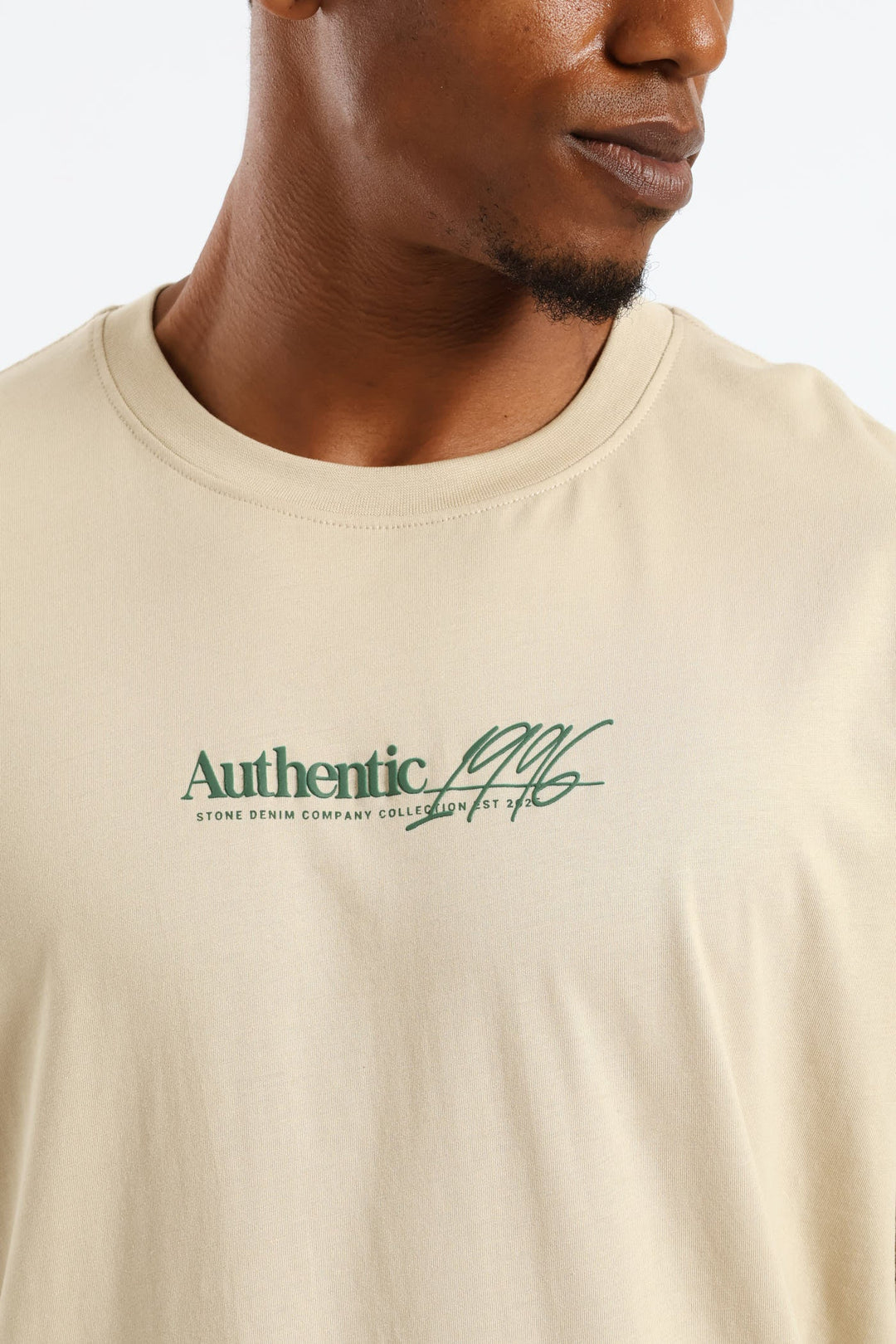 Photo Topographic Mt Front & Back Tee - Taupe