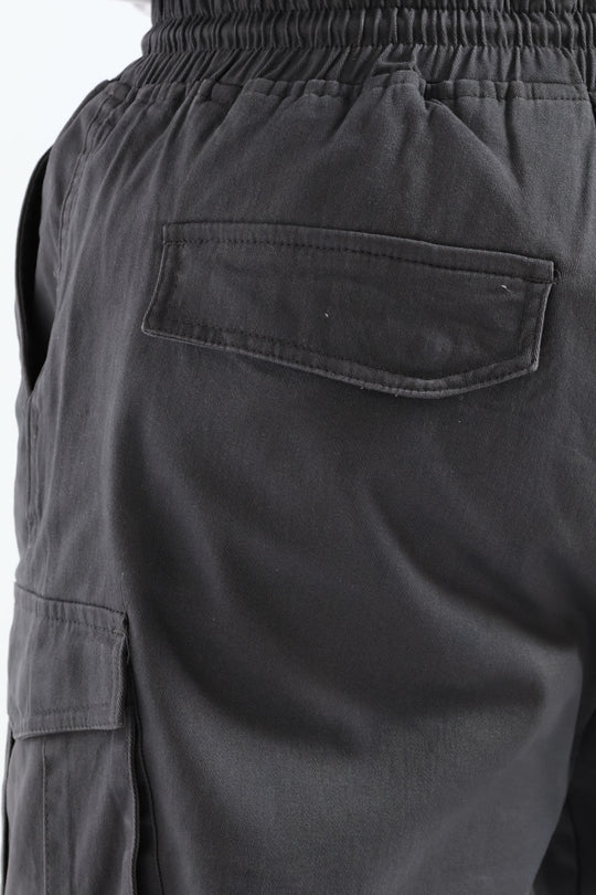 Basic Cargo Pants - Dark Grey