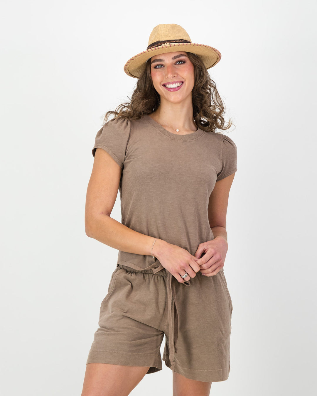 Puff Sleeve Cotton T-Shirt